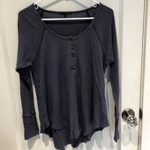 long sleeve waffle shirt